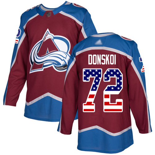 Adidas Colorado Avalanche #72 Joonas Donskoi Burgundy Home Authentic USA Flag Stitched Youth NHL Jersey->youth nhl jersey->Youth Jersey